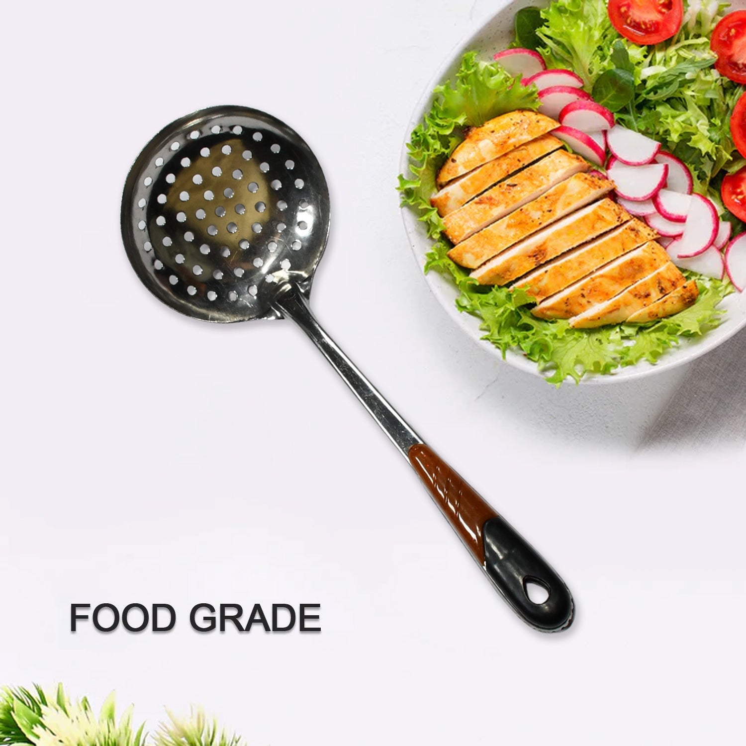 7001 Kitchen Stainless Steel Best Skimmer Slotted Spoon-Cooking Utensils with Heat Resistant Plastic Handle 7001 Kitchen Stainless Steel Best Skimmer Slotted Spoon-Cooking Utensils with Heat Resistant Plastic Handle